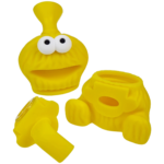 4.5" Silicone Cookie Monster Bubbler - Image 2