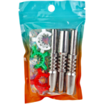 2.5″ 14mm Titanium Nectar Tip - 3 Pack w/ Clips