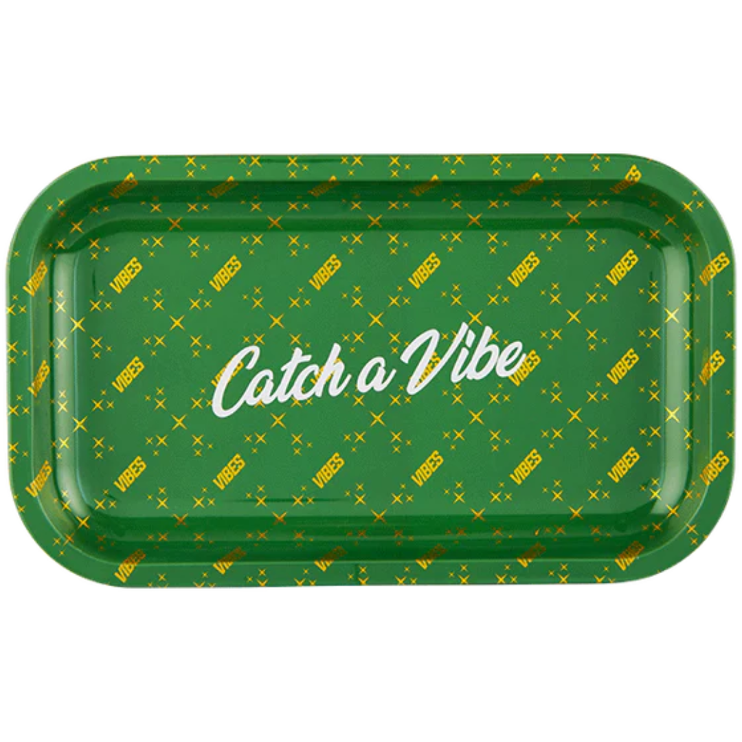 VIBES Catch A Vibe Rolling Tray GREEN MEDIUM VIBES Catch A Vibe Rolling Tray - Medium - Image 1