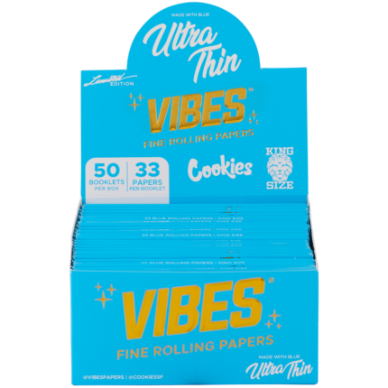 VIBES x Cookies King Size Slim Ultra Thin - 33 / 50 Display Box - Blue