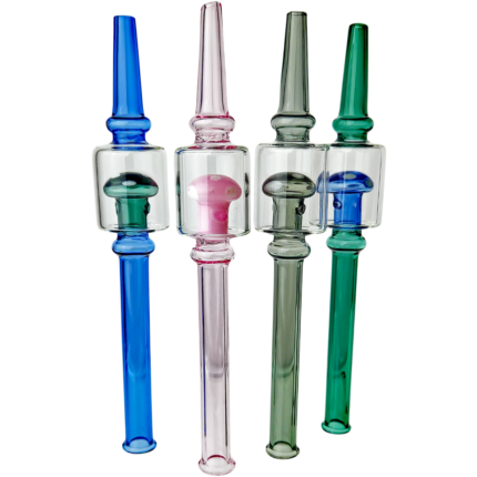 7" Glass Mushroom Nectar Straw