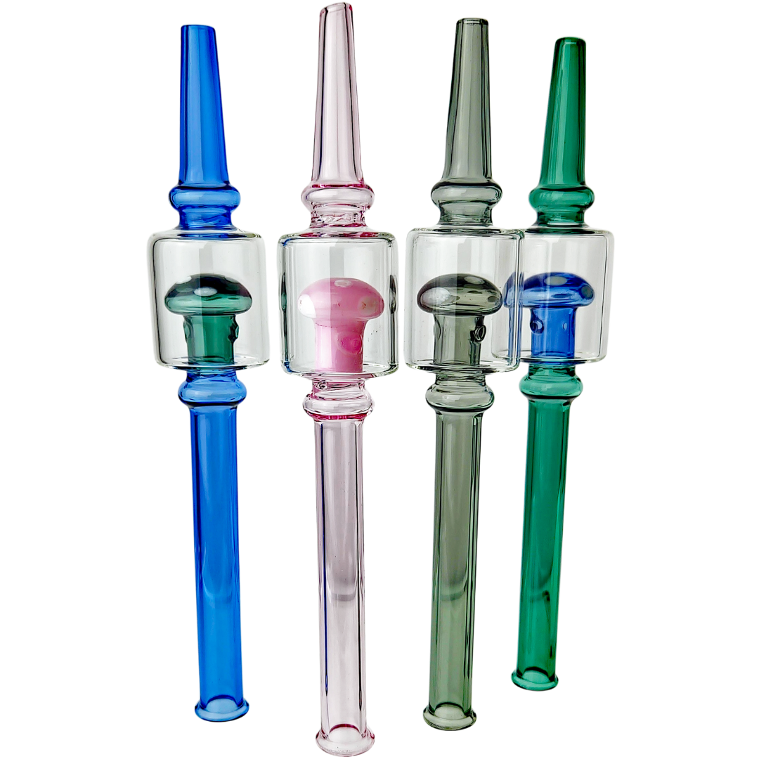GA1680 Display 7" Glass Mushroom Nectar Straw - Image 1
