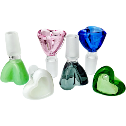 2" 14mm Color Heart Flower Bowl