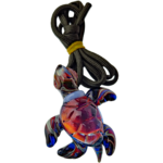 3" Peaselburg Dichro Large Turtle Pendant - Image 4