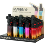 3.5" Maven Alpha+ Chrome Torch - 15 Pack Display