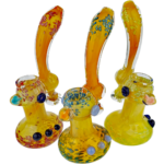 7" Fume Glass Bubbler