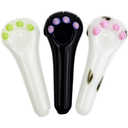 4" Glass Cat Paw Hand Pipe