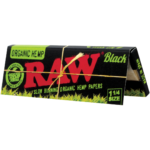 RAW Black Organic Hemp 1 ¼ Rolling Papers 24bx - Image 2