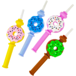 7" Silicone Donut Nectar Straw w/ Ceramic Tip