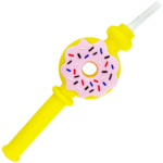 7" Silicone Donut Nectar Straw w/ Ceramic Tip - Image 4