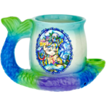5" Linda Biggs Fairy Mermaid Mug Hand Pipe - Image 4