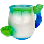 5" Linda Biggs Fairy Mermaid Mug Hand Pipe - Image 5