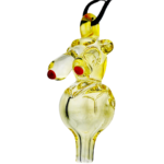 2.5" Fume Sexy Lady Glass Carb Cap Pendant (One Off) - Image 3