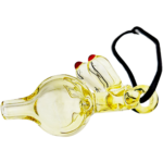 2.5" Fume Sexy Lady Glass Carb Cap Pendant (One Off) - Image 4