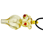 2.5" Fume Sexy Lady Glass Carb Cap Pendant (One Off) - Image 5