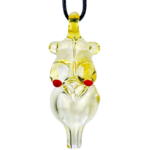2.5" Fume Sexy Lady Glass Carb Cap Pendant (One Off) - Image 6
