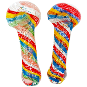 4.5" Glass Color Spiral Hand Pipe