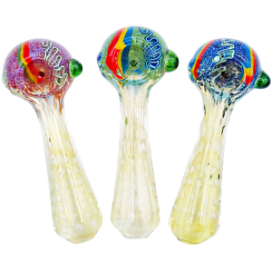 4.5" Glass Color Fume Rasta Hand Pipe