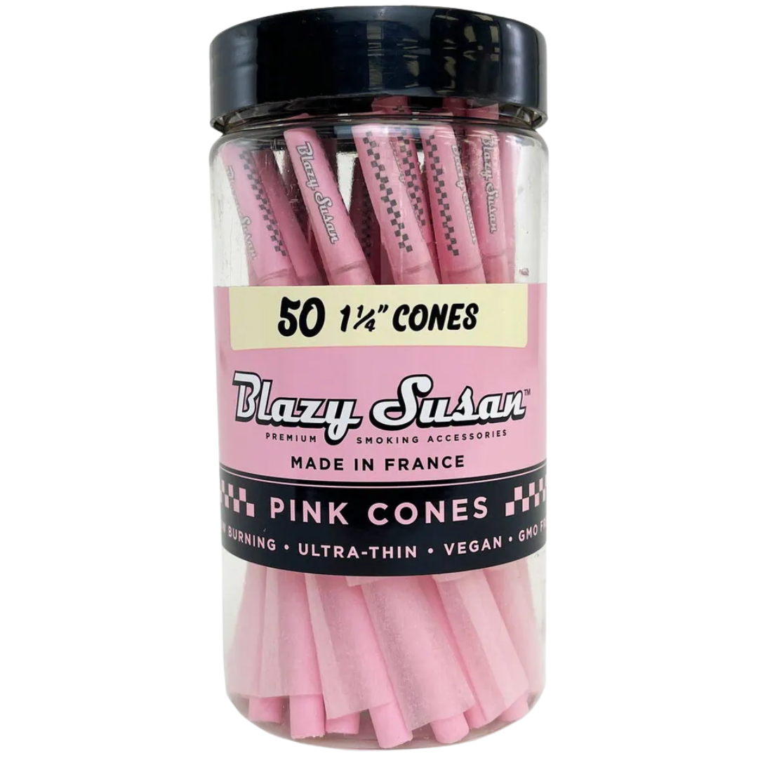 Blazy Susan Pink Paper Cones - 1 1/4" 50ct