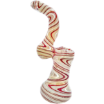 8" Color Swirl Glass Bubbler - Image 4
