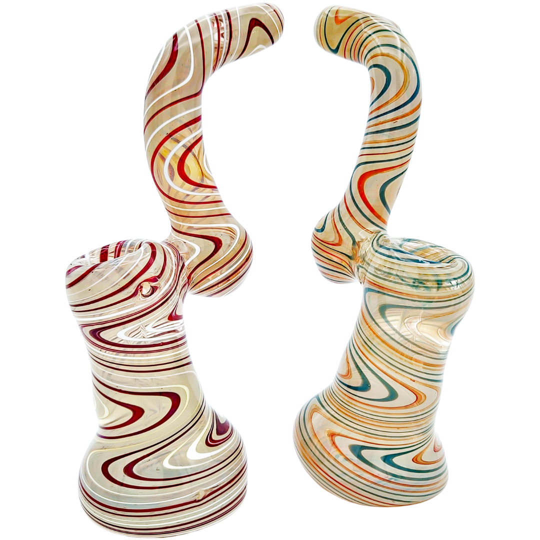 BUB-103-8.2 Weed Water Bubblers 8" Color Swirl Glass Bubbler - Image 1