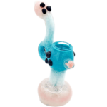 7.5" Frit Donut Mushroom Implosion Glass Bubbler - Image 2