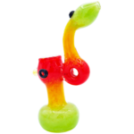 7.5" Frit Donut Mushroom Implosion Glass Bubbler - Image 3