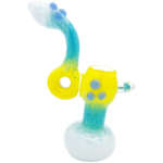 7.5" Frit Donut Mushroom Implosion Glass Bubbler - Image 4