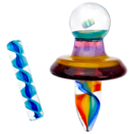 2.5" Color Ribbon w/ Opal Slurper Carb Cap Set w/ Pillar - Image 3