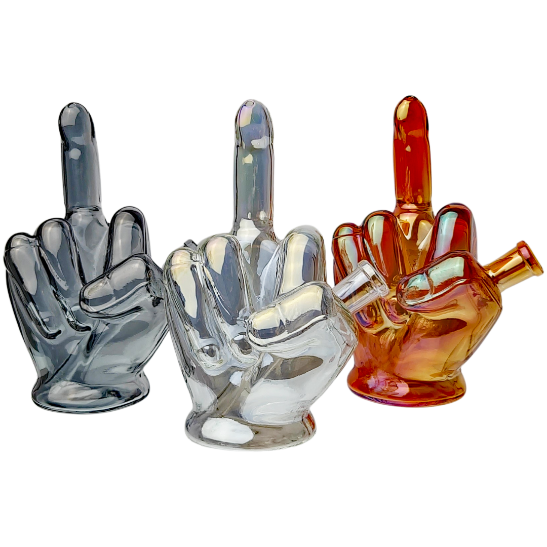 5.5" Iridescent Middle Finger Rig