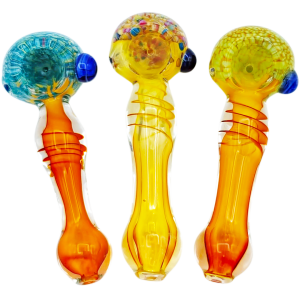 4.5" Fume Frit Head Glass Hand Pipe