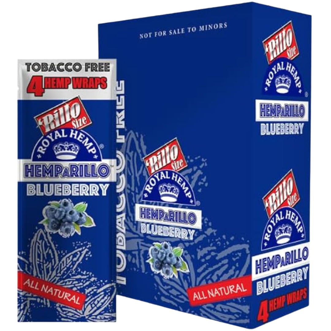 Hemparillo Blueberry Royal Blunts Hemparillo All Natural (4 Wraps) - Blueberry - Image 1