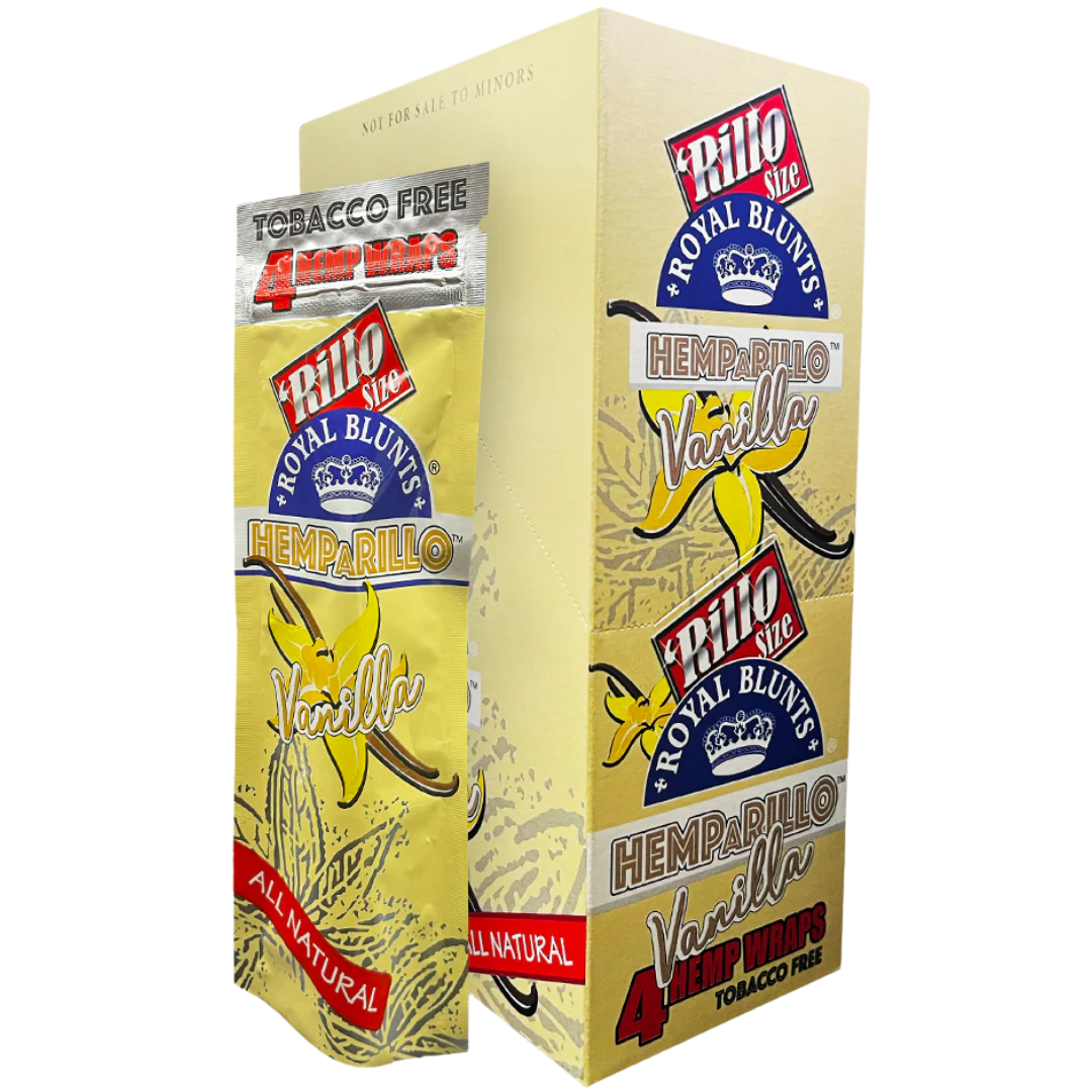 Hemparillo Vanilla Royal Blunts Hemparillo All Natural (4 Wraps) - Vanilla - Image 1