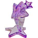 6.5" Iridescent Star Bong w/ Color Matching Star Flower Bowl - Image 6