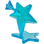 6.5" Iridescent Star Bong w/ Color Matching Star Flower Bowl - Image 5