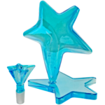 6.5" Iridescent Star Bong w/ Color Matching Star Flower Bowl - Image 8