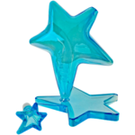 6.5" Iridescent Star Bong w/ Color Matching Star Flower Bowl - Image 9