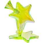 6.5" Iridescent Star Bong w/ Color Matching Star Flower Bowl - Image 7