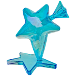 6.5" Iridescent Star Bong w/ Color Matching Star Flower Bowl - Image 2