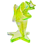 6.5" Iridescent Star Bong w/ Color Matching Star Flower Bowl - Image 4