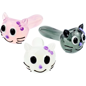 4" Cat Glass Hand Pipe