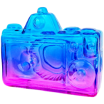4" Neon Two-Tone Camera Glass Hand Pipe - Image 3