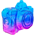 4" Neon Two-Tone Camera Glass Hand Pipe - Image 7