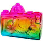 4" Neon Two-Tone Camera Glass Hand Pipe - Image 4