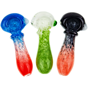 3.5" Frit Two-Tone Glass Hand Pipe