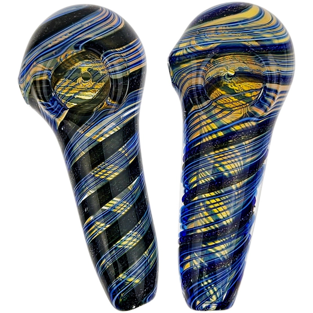 HP-159-4.2 Weed Pipes 4" Fume Spiral Cone Glass Hand Pipe - Image 1
