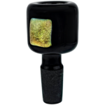 2.5" 14mm Black Dichro Slab Flower Bowl - Image 2