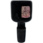2.5" 14mm Black Dichro Slab Flower Bowl - Image 3