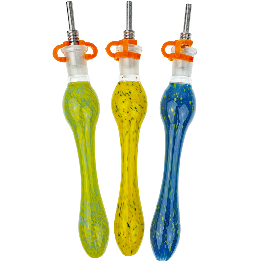 C4529 Cannabis Nectar Straws 6.5" Frit Nectar Straw - Image 1
