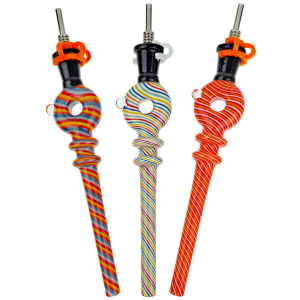 7.5" Vac Stack Swirl Donut Nectar Straw